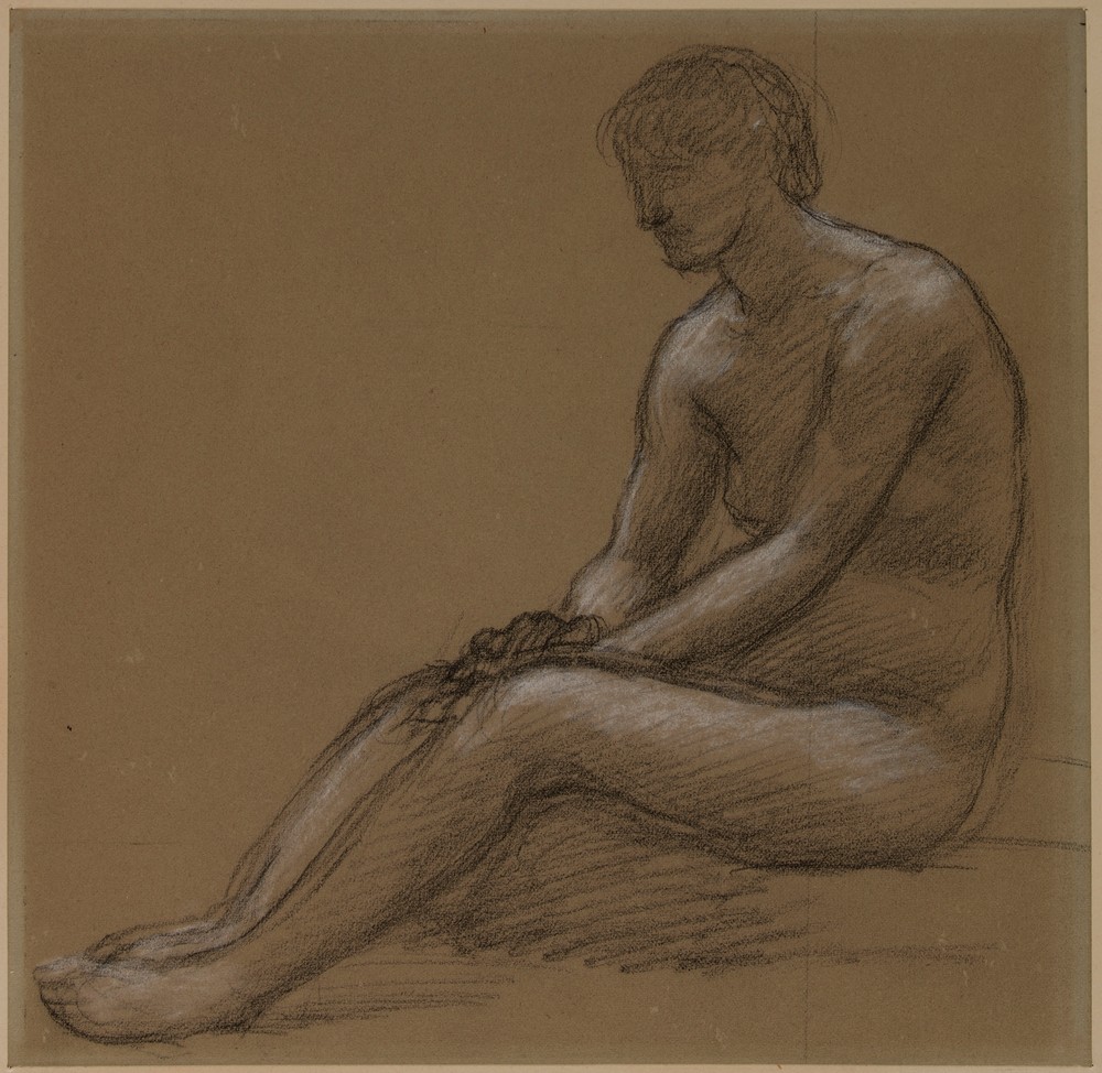 Femme nue assise