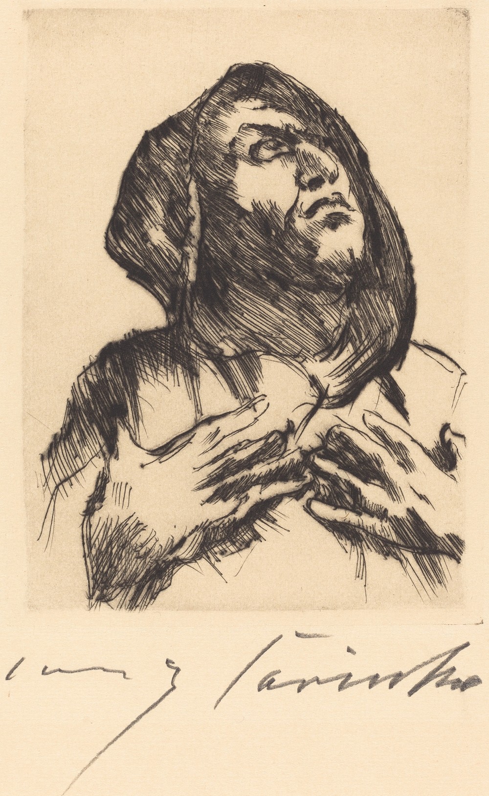 Monk Gazing Upward (Mönch mit Erhobenem Blick)