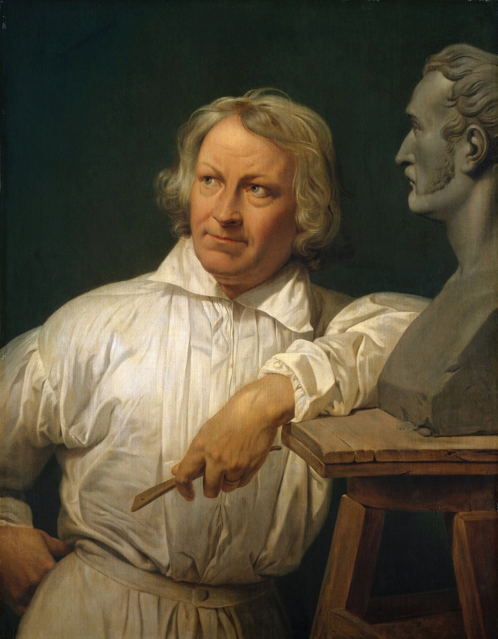 Bertel Thorvaldsen (1768–1844) with the Bust of Horace Vernet