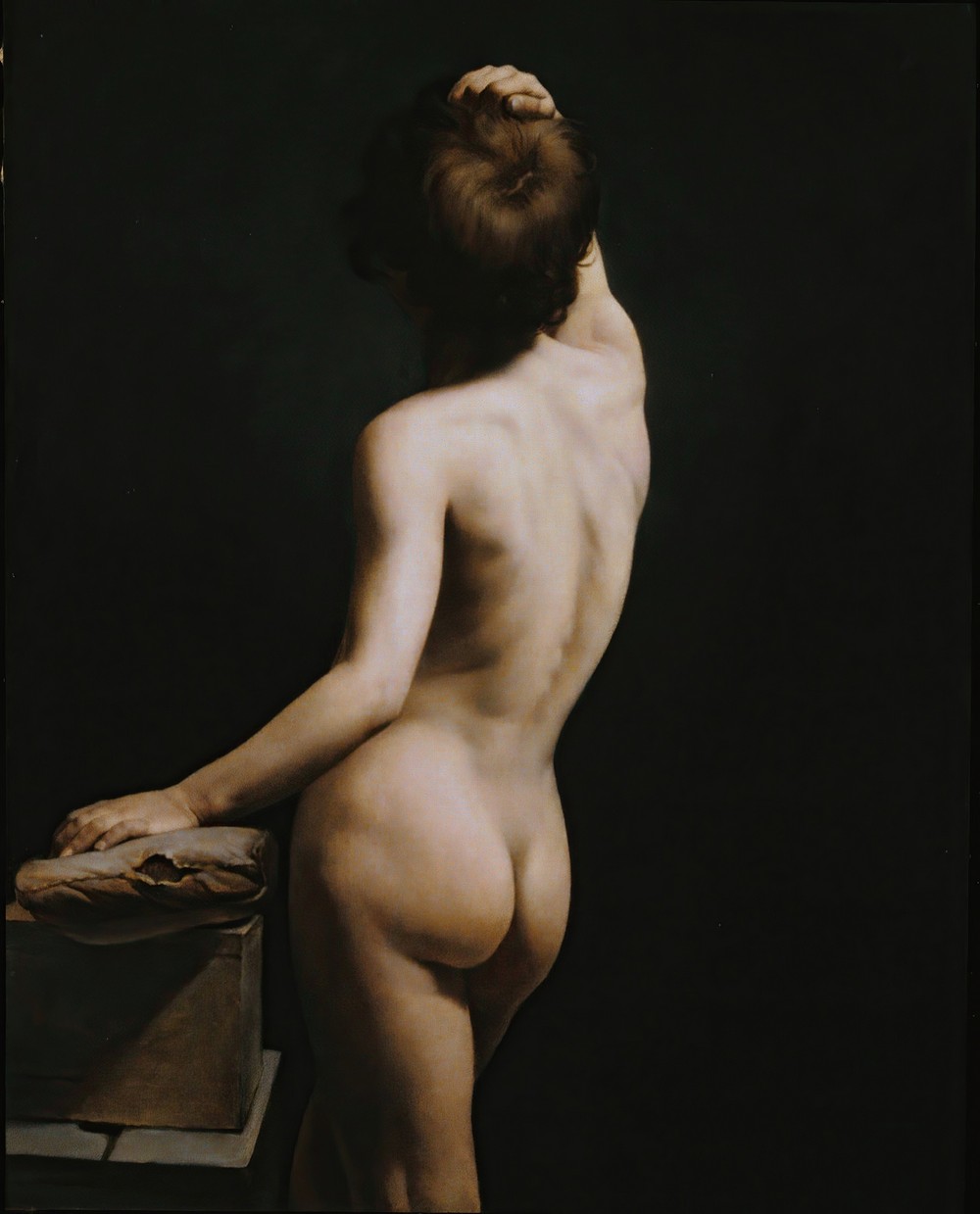 Academic Study of Adolescent Boy, Seen from Behind (ca. 1807–10)