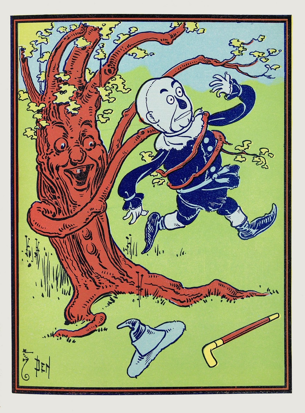 The branches bent down and twined around him