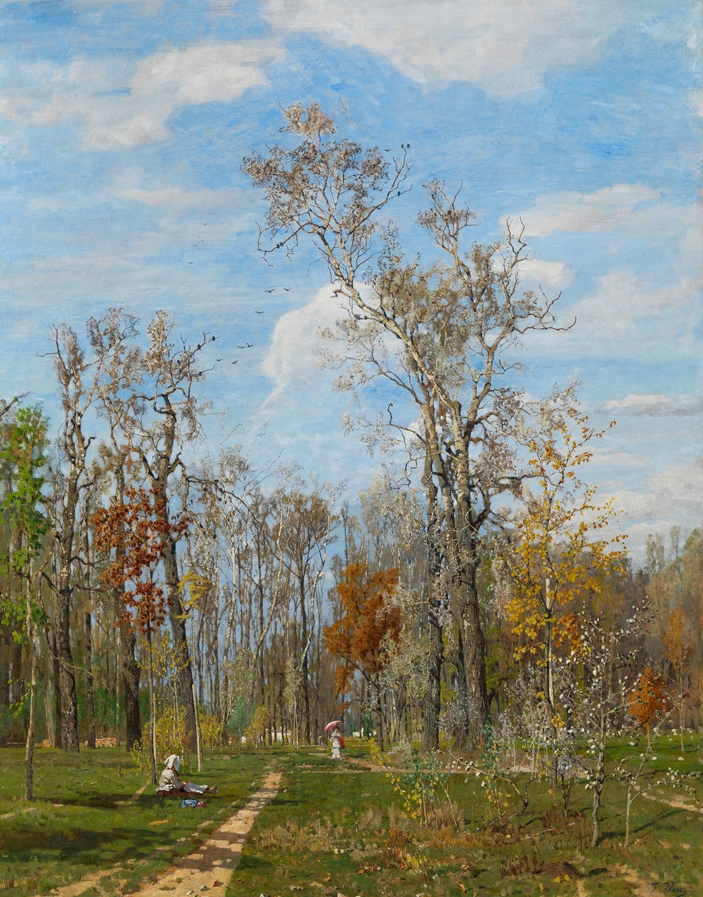 In der Krieau (Praterpartie im Frühling) (ca. 1882)
