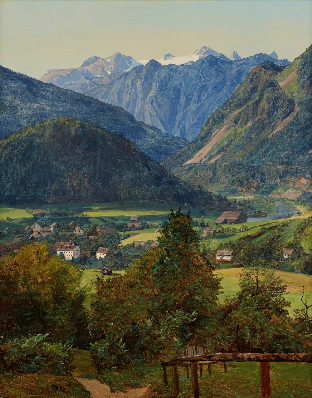 Der Dachstein vom Sophien-Doppelblick bei Ischl