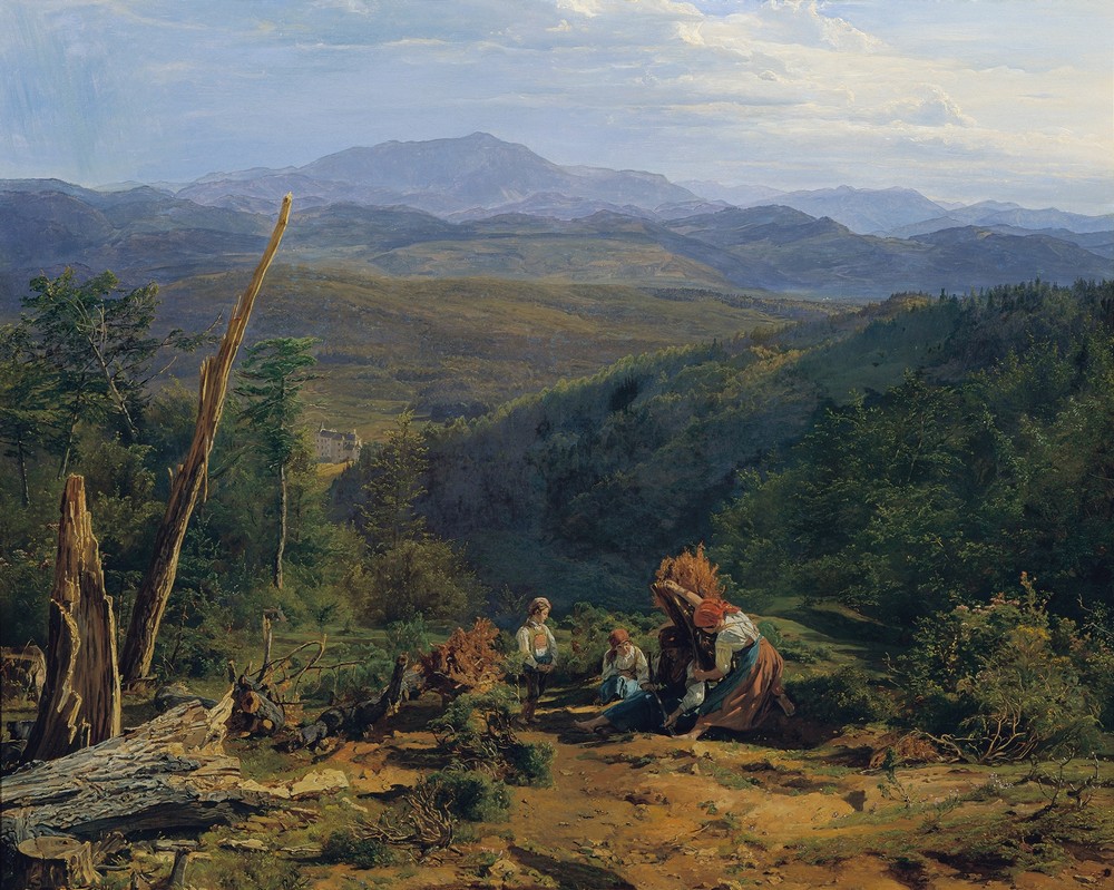 Wienerwaldlandschaft mit Schloss Wildegg