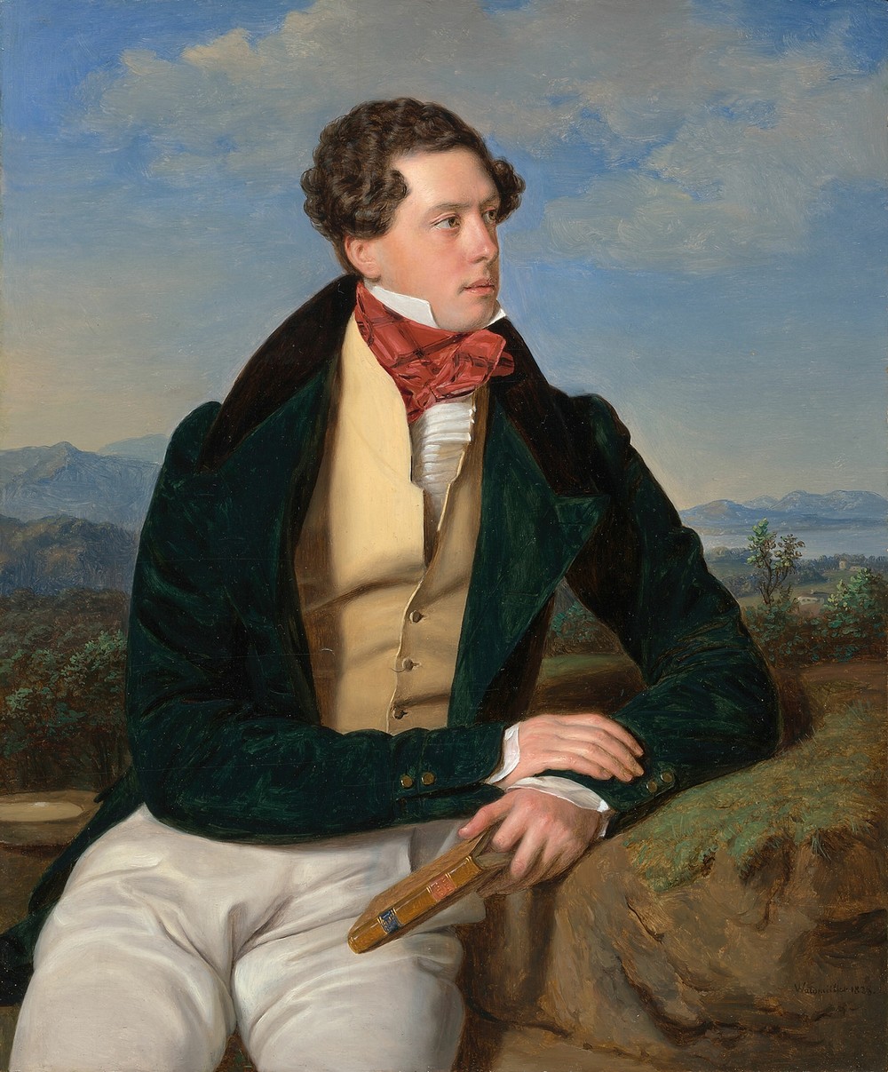 The Actor Maximilian Korn in a Landscape