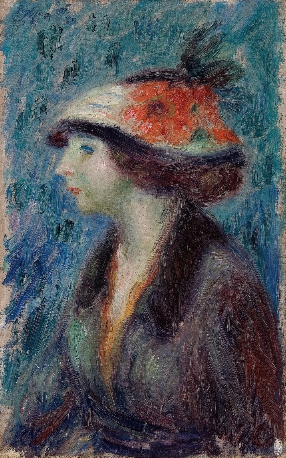 Girl with Flowered Hat (c. 1913)