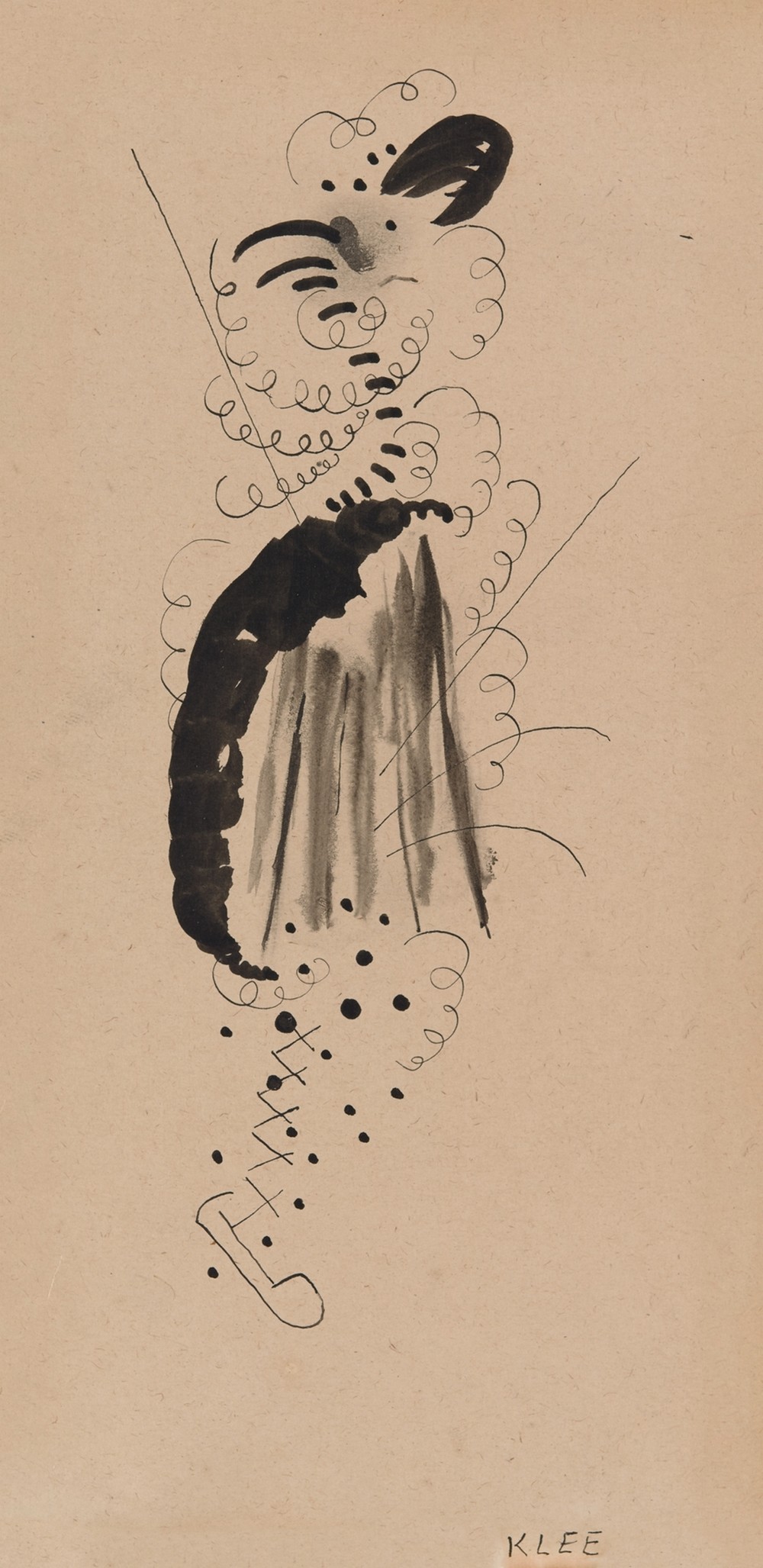 Portrait of Janet Braguin in the style of Paul Klee (early 20th century)
