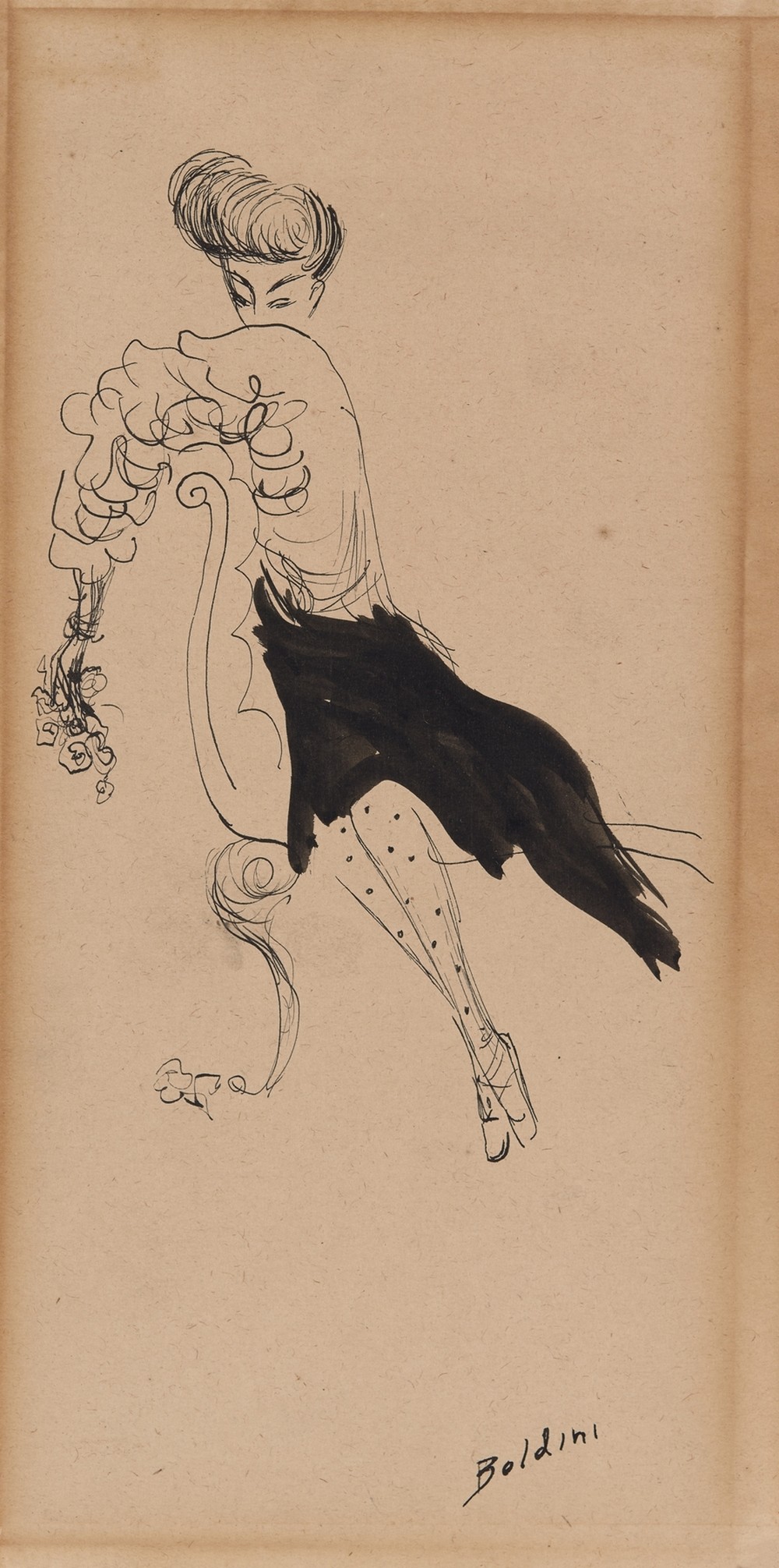 Portrait of Janet Braguin in the style of Giovanni Boldini (early 20th century)