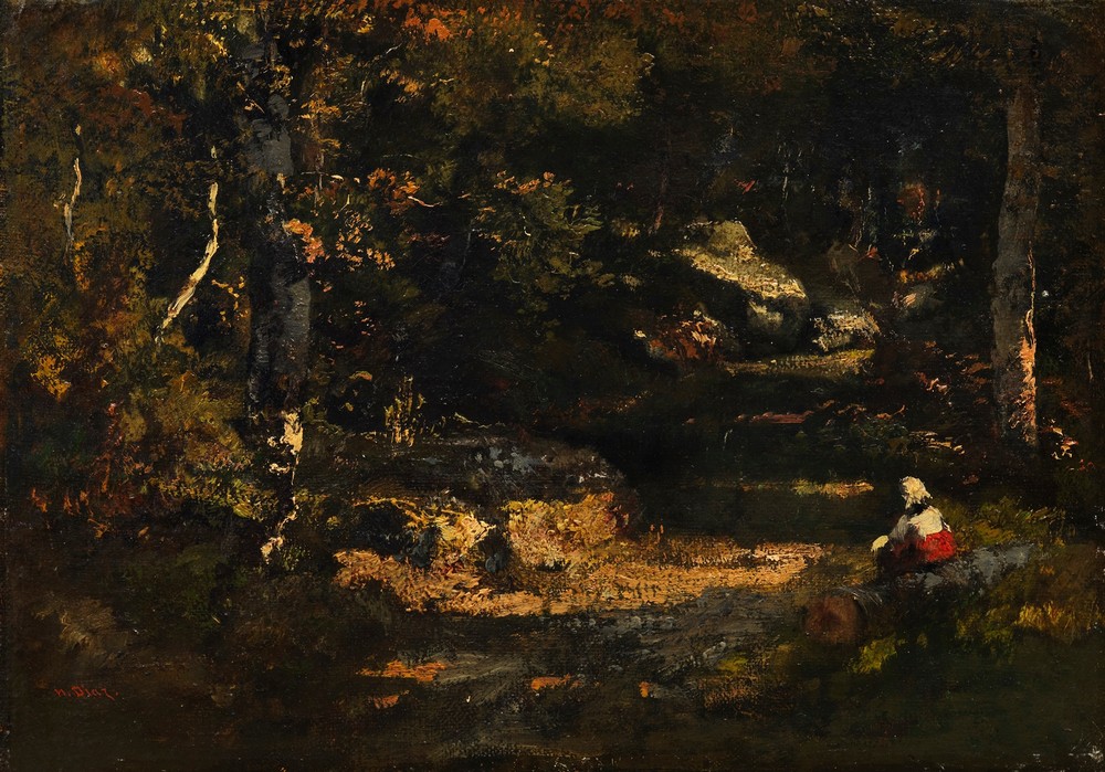 Femme assise sur un tronc d’arbre (1862-65)
