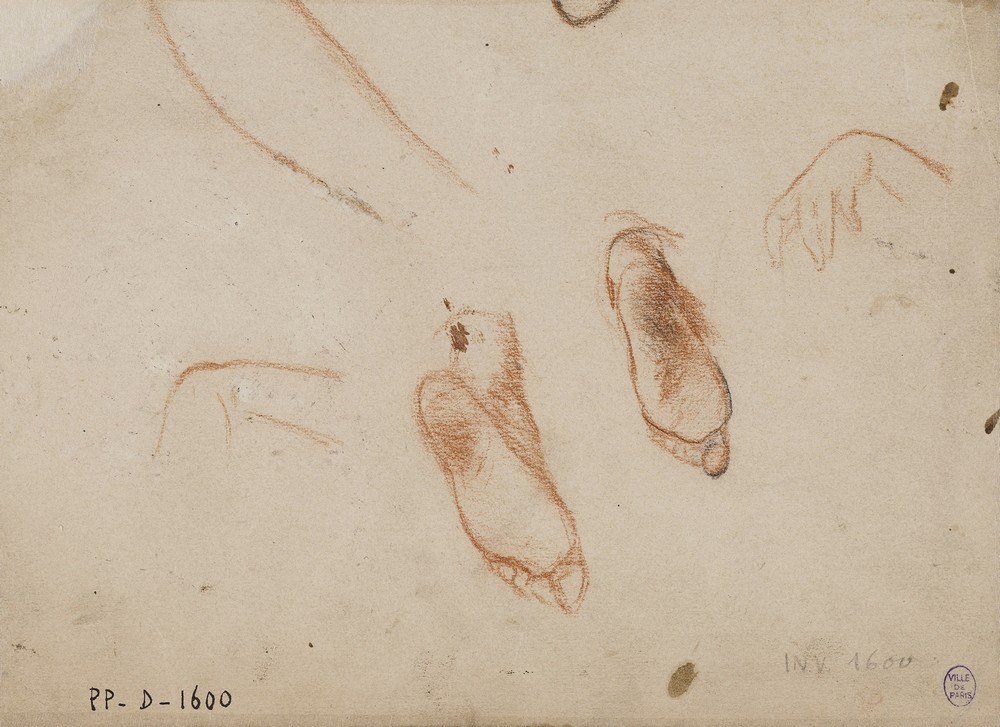 Deux études de pieds et de main
