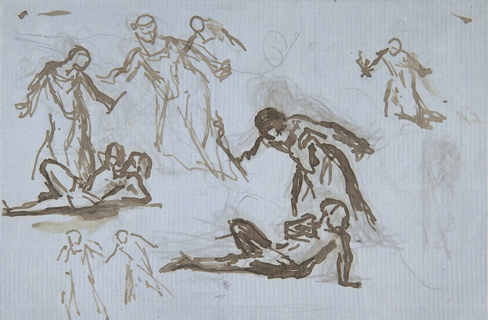 Sheet of figure studies (19th century)