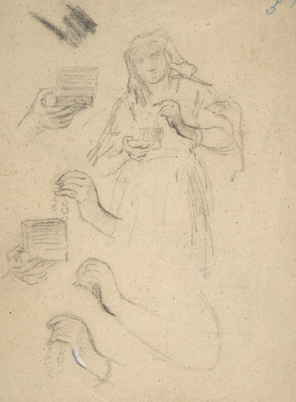 Woman holding an open jewelry box (1820–76)