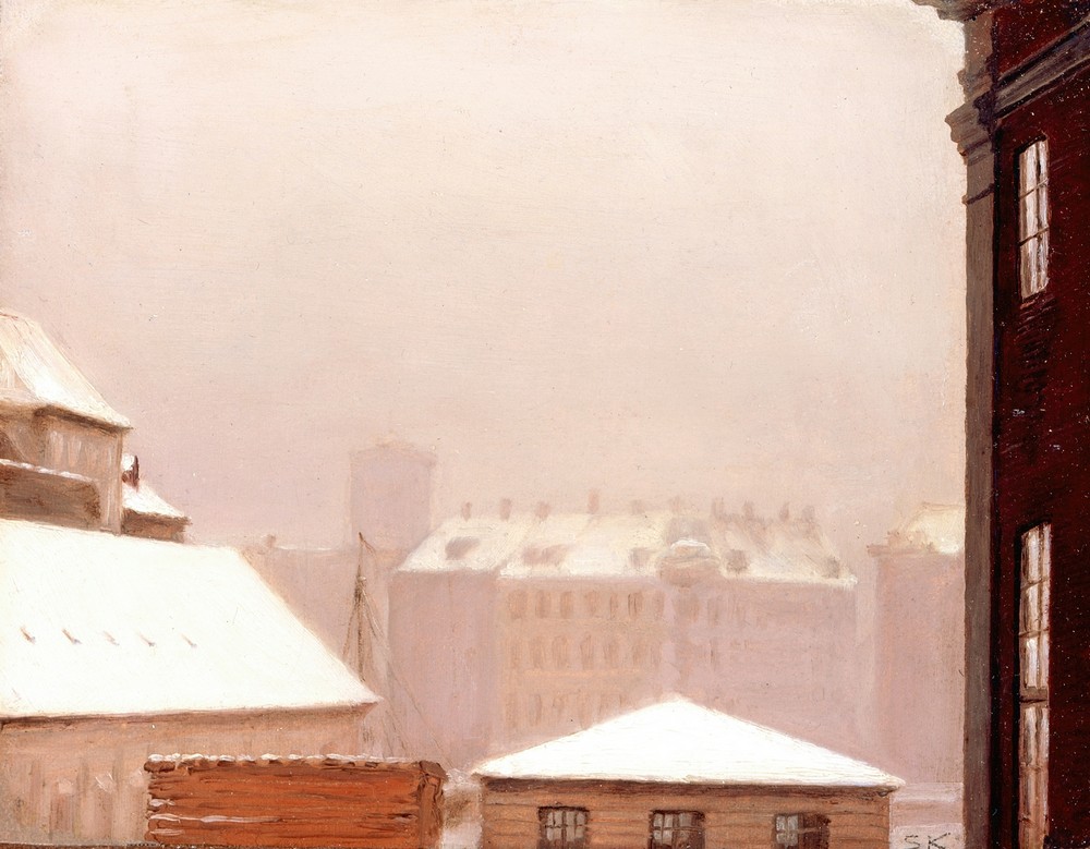 Copenhagen; Roofs Under the Snow (19th century)