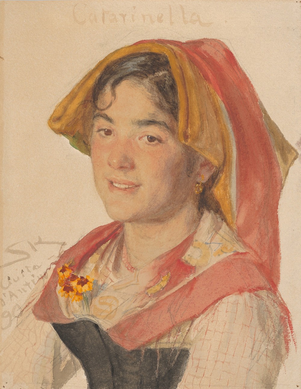 Head of an Girl from Civita d’Antino in Regional Dress (‘Catarinella’)