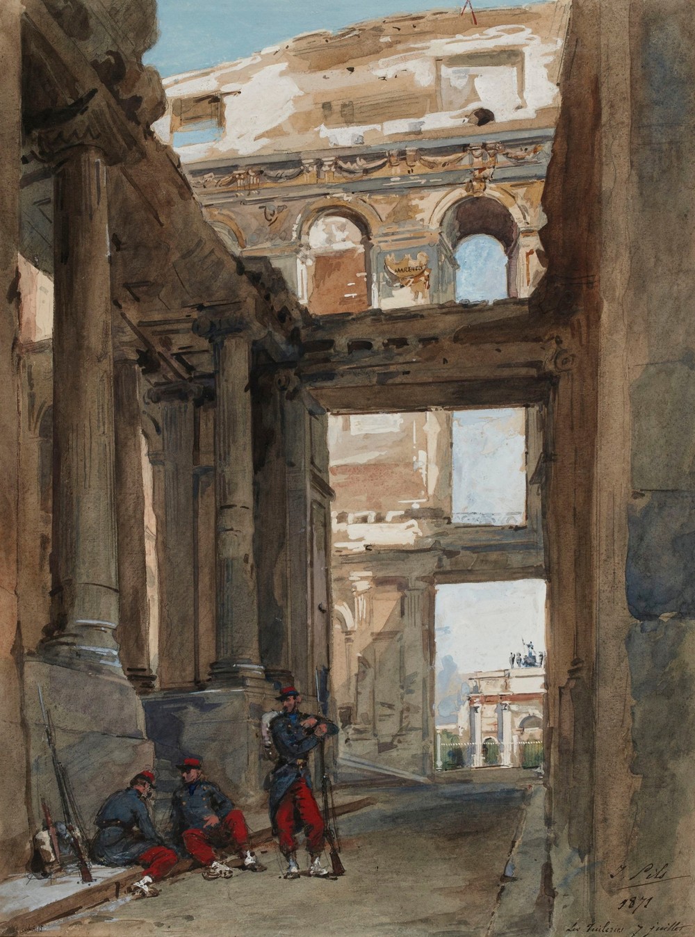 Ruines des Tuileries, 7 juillet 1871.