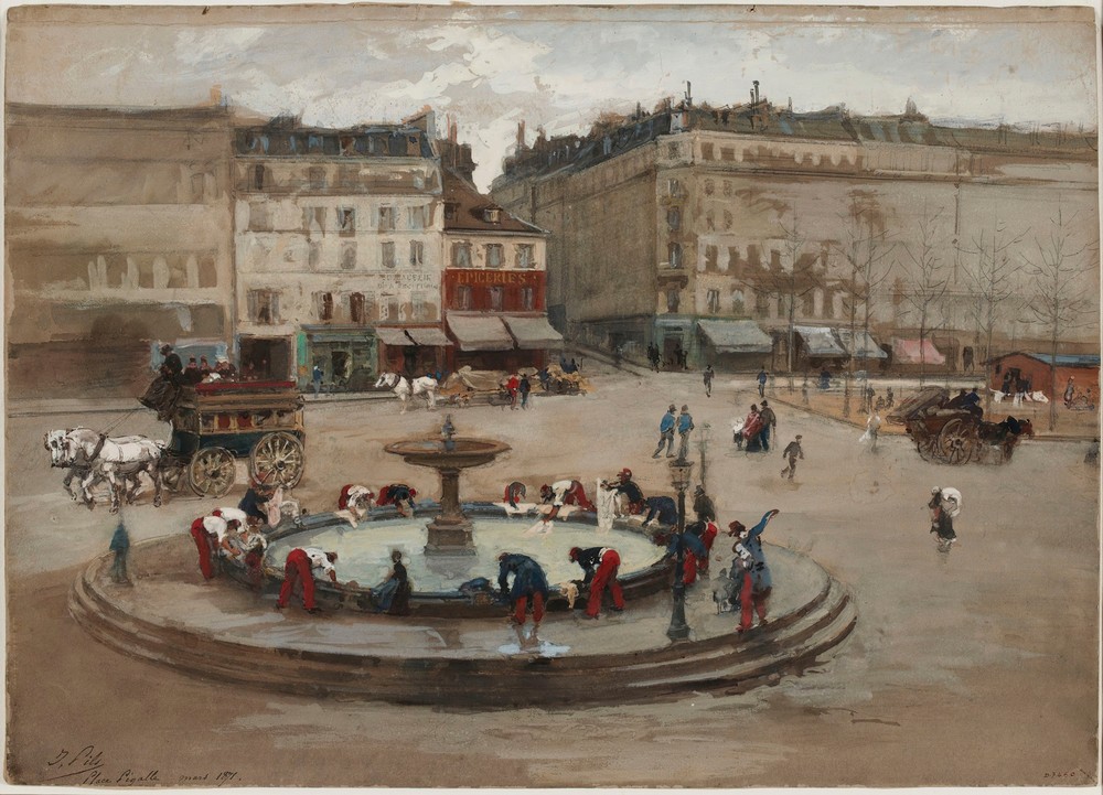 La lessive, place Pigalle, mars 1871.