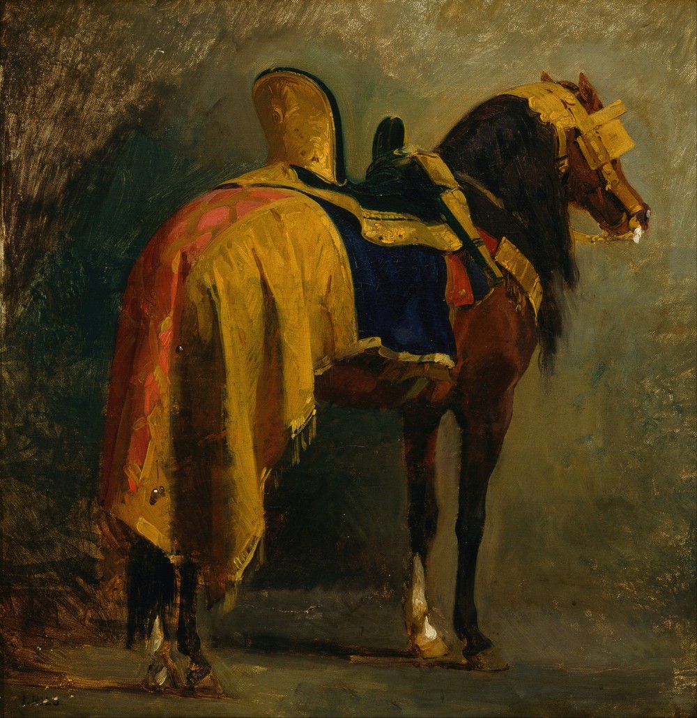 Horse caparisoned (circa 1860)