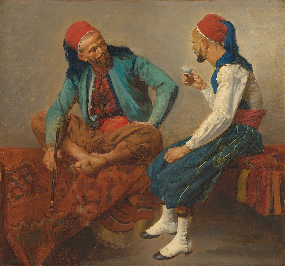 Two North Africans conversing (ca 1860s)