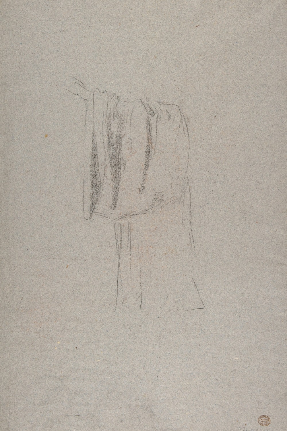 Sleeve of a Cleric; (studies for wall paintings in the Chapel of Saint Remi, Sainte-Clotilde, Paris, 1858) (19th Century)