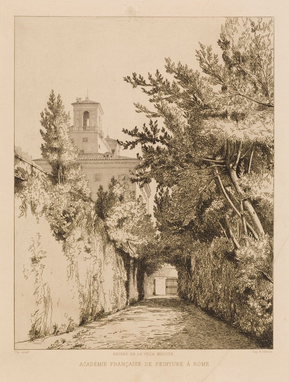 Entrée de la Villa Medicis, Académie Française de peinture à Rome