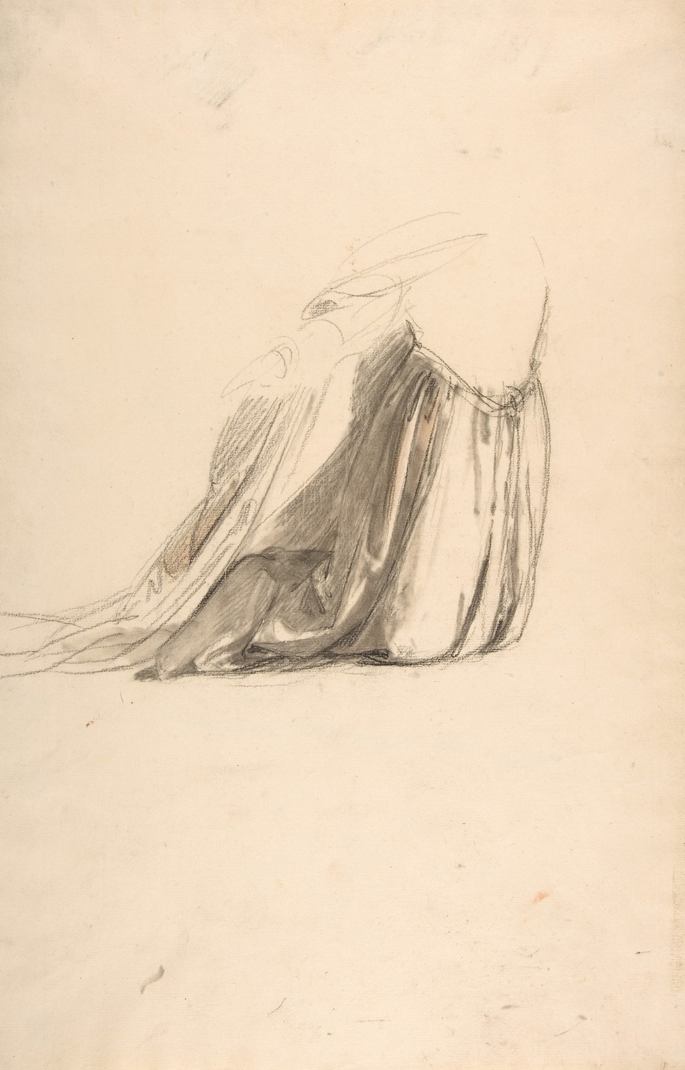 Drapery Study for Sainte Clotilde (19th century)