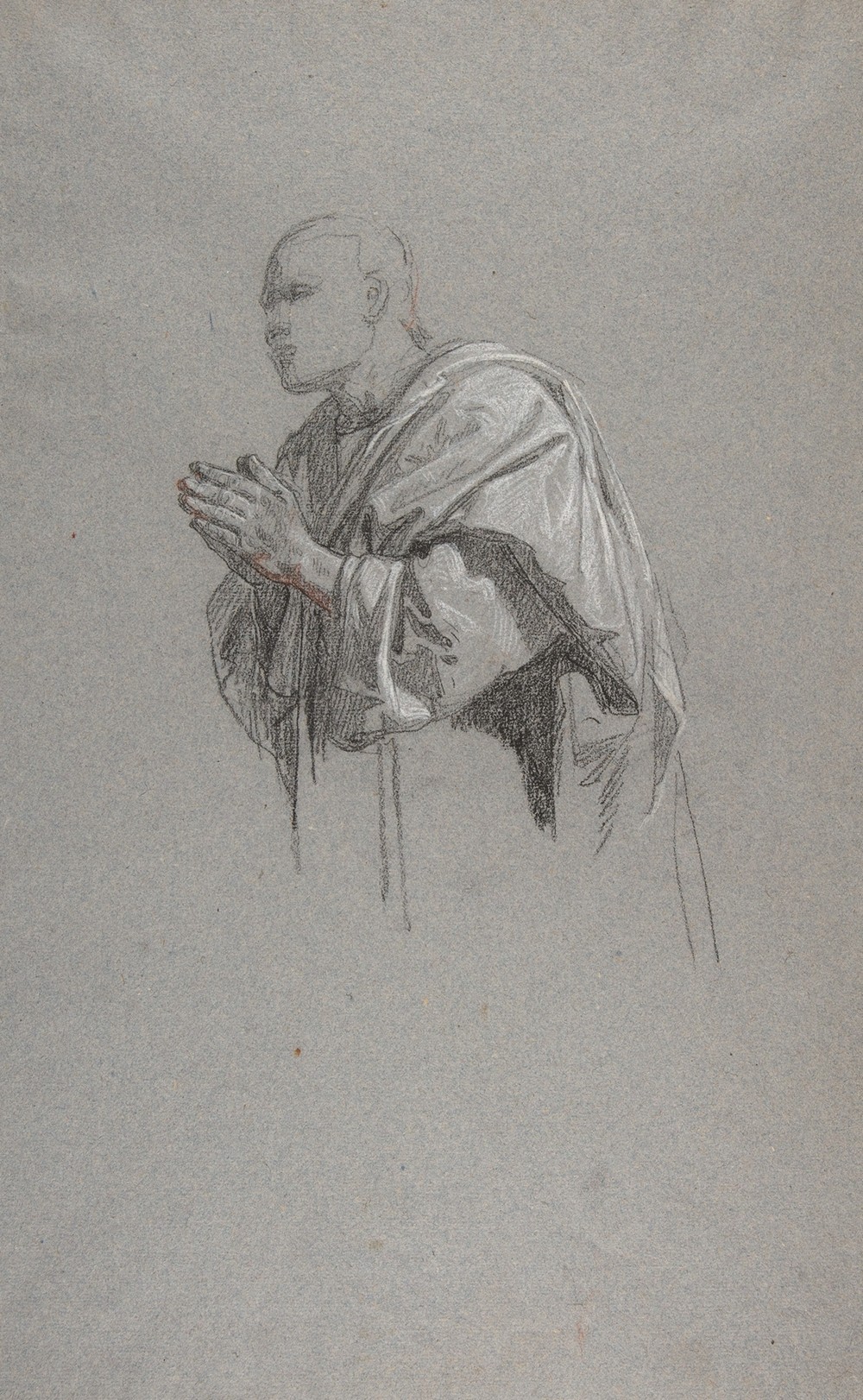 Drapery Study for a Cleric (19th Century)