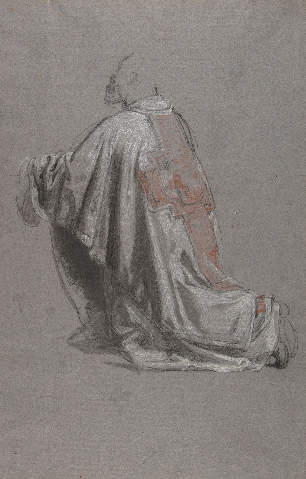 Drapery Study for a Bishop (19th Century)