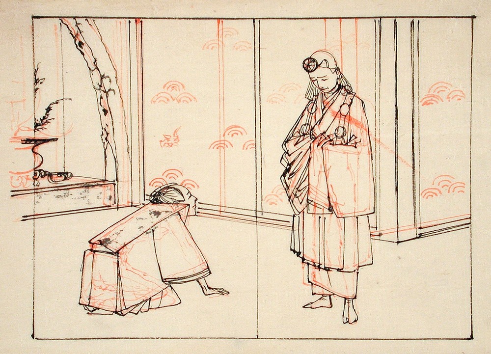 Preparatory Drawing for an Illustration of the Book; Mirror of Famous Japanese Generals