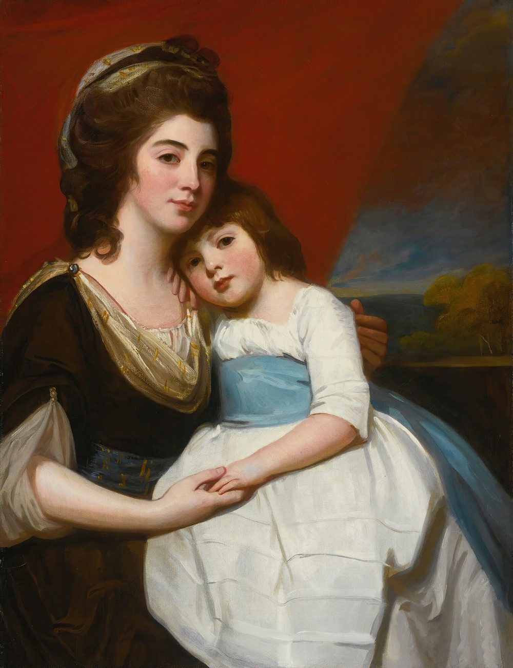 Portrait Of Lady Georgiana Smyth (Circa 1757-1799) And Her Son