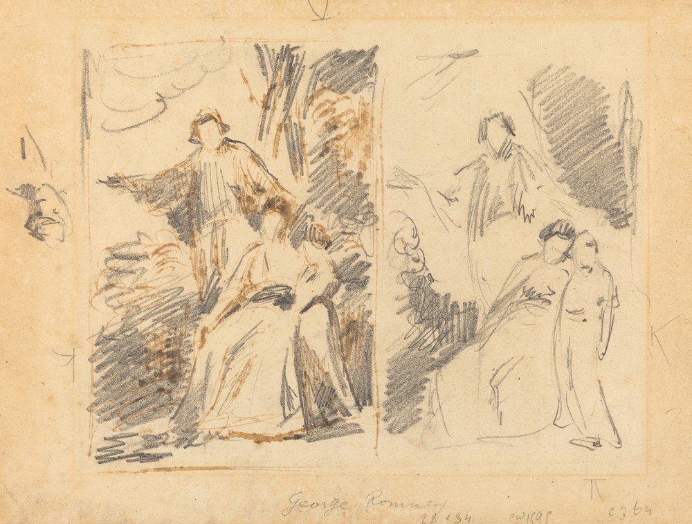 Two Studies for a Portrait of the Warren Family (c. 1768)