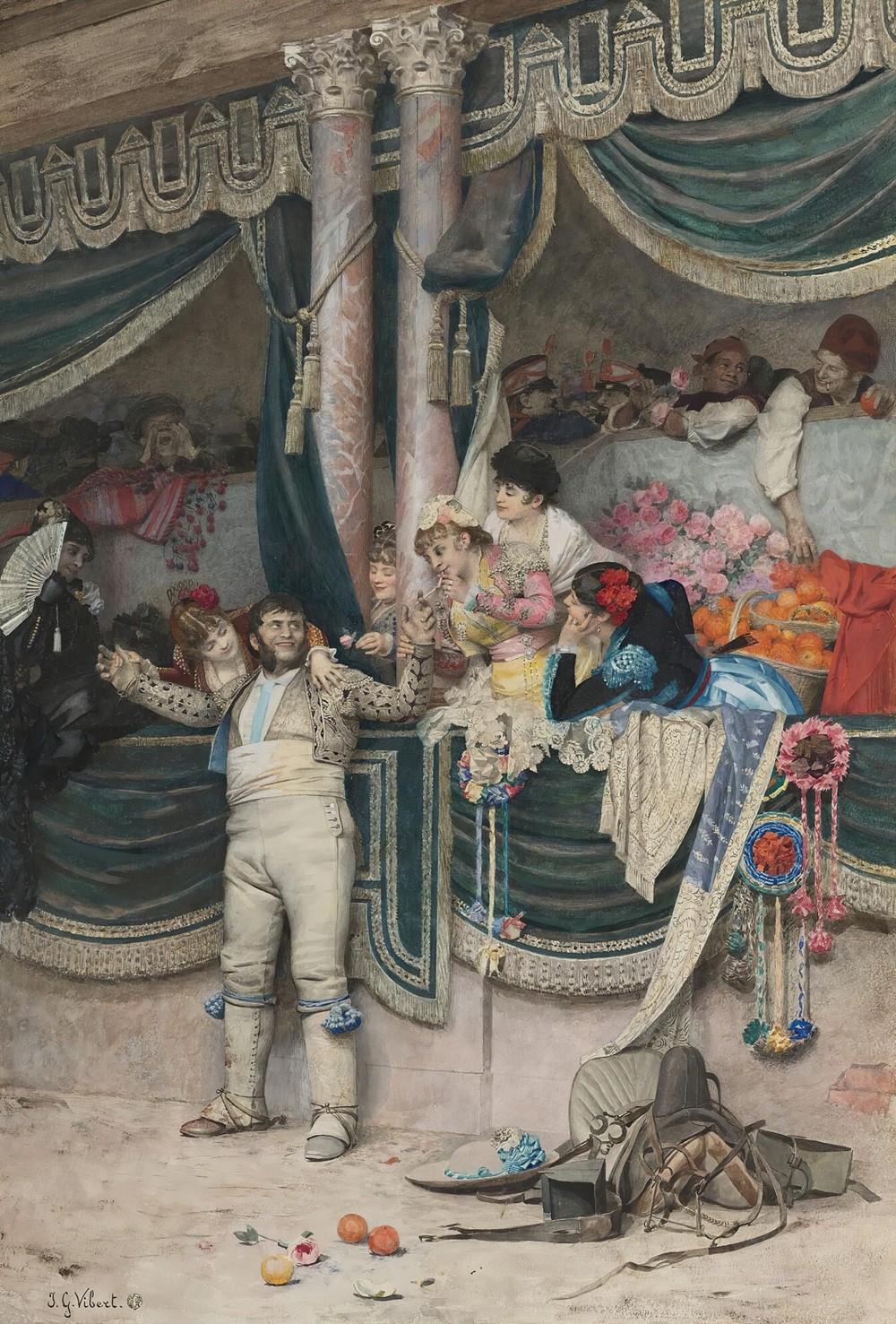 The bullfighter’s adoring crowd
