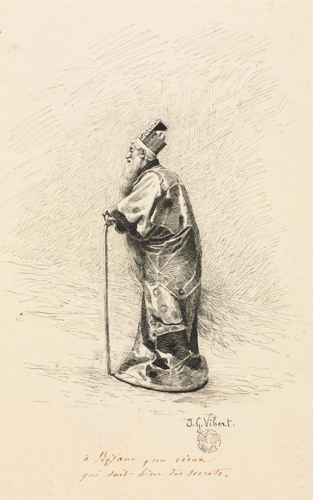 Study for the Magician in “Conte de Fée” (Story of a Fairy) (1800s)