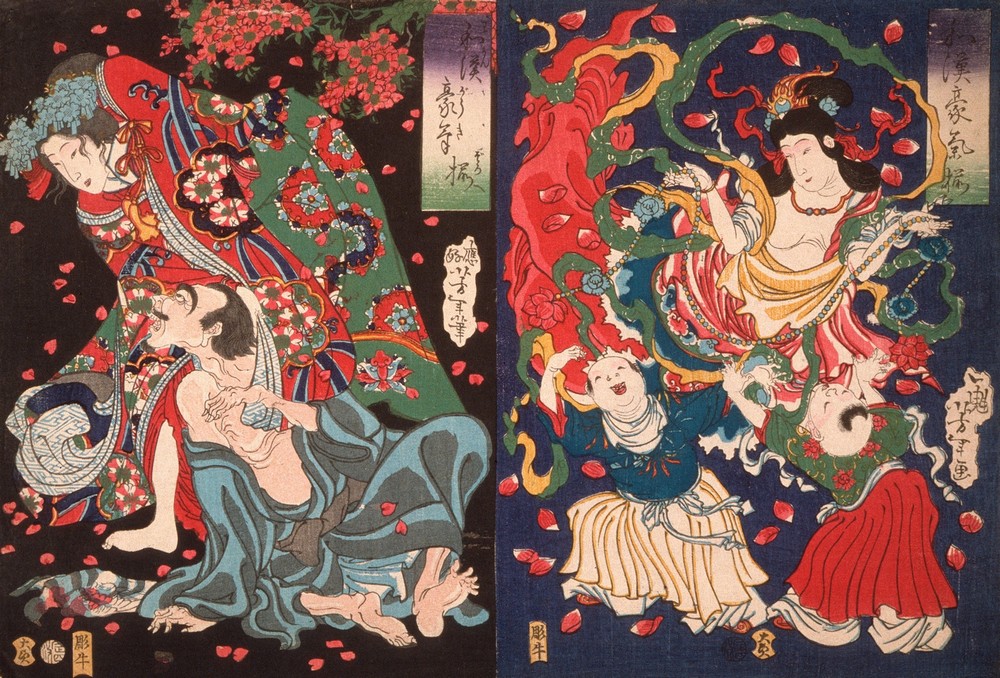 Seigen and Sakurahime; Angel with Two Children