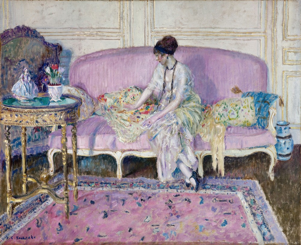 Woman Seated on Sofa in Interior (1912–14)