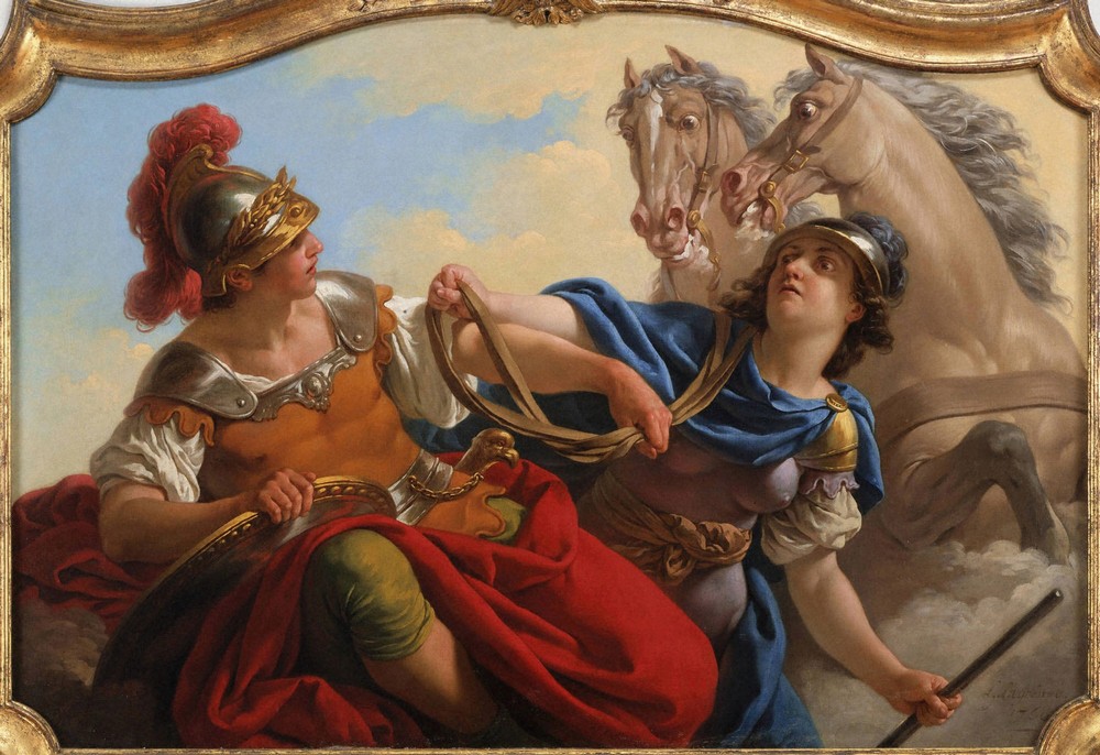 Bellona Presenting the Reins of his Horses to Mars