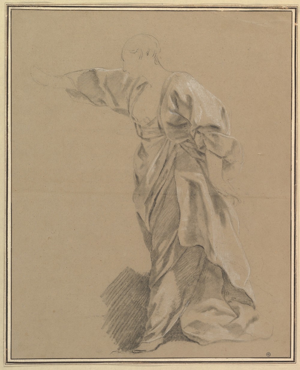 Drapery Study of a Woman with an Outstretched Arm (ca. 1770–80)