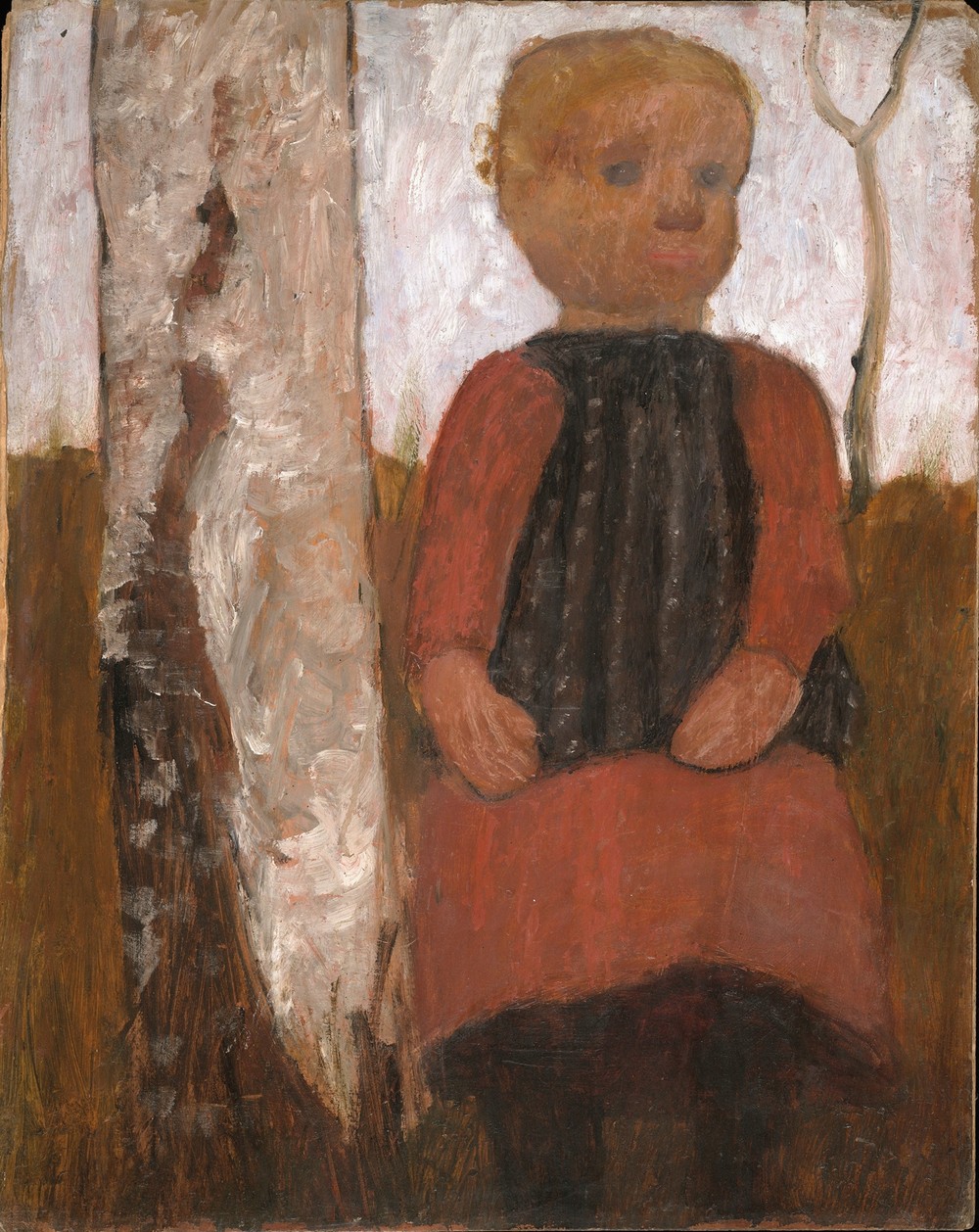 Girl in a red dress (circa 1905)