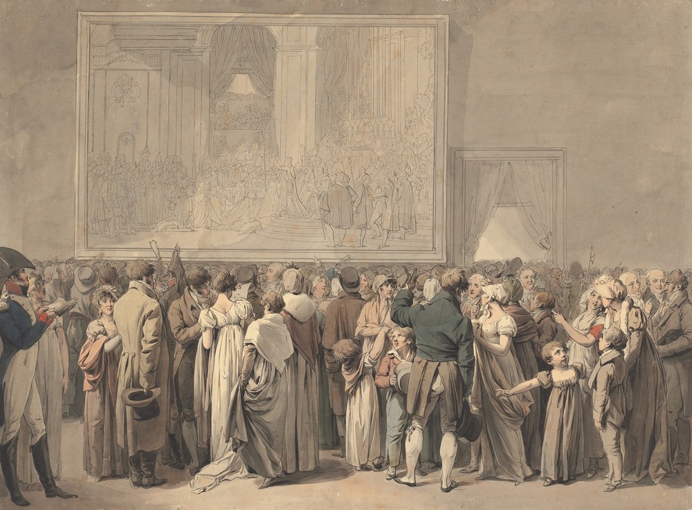 The Public In The Salon Of The Louvre, Viewing The Painting Of The ‘sacre’ (begun 1808)