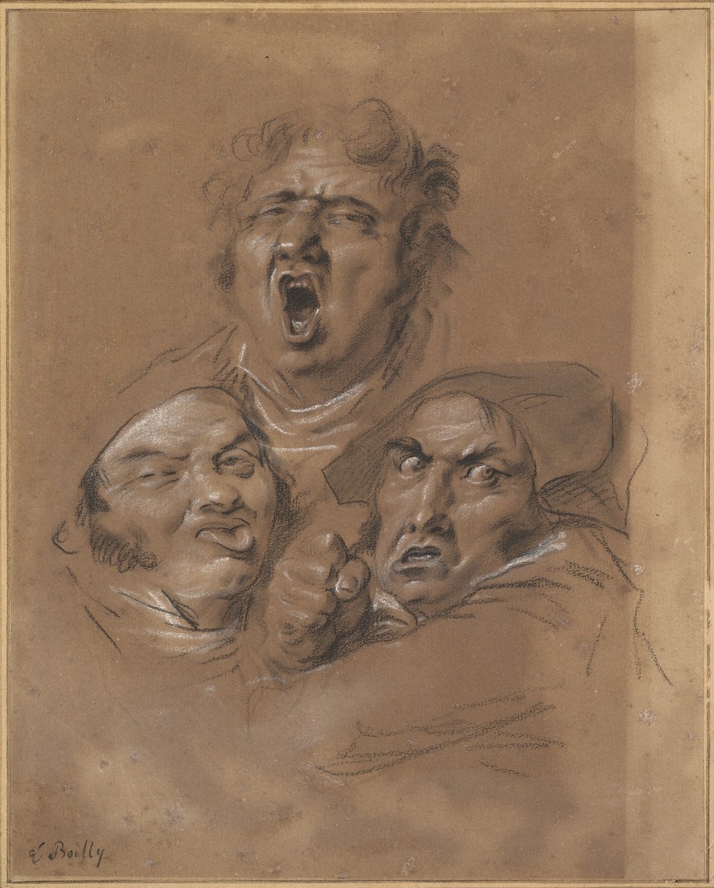 Study of Three Heads (ca. 1823)