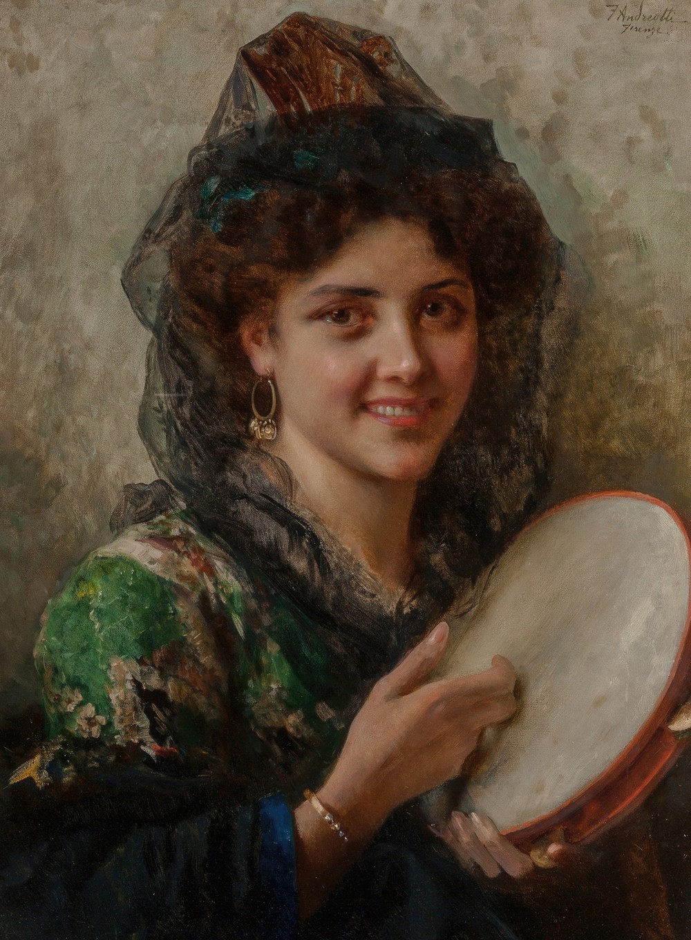 Girl with a tambourine