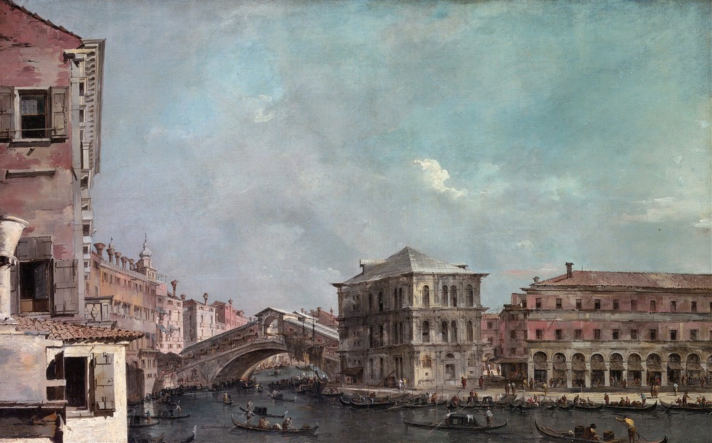 The Grand Canal above the Rialto (late 1760s)