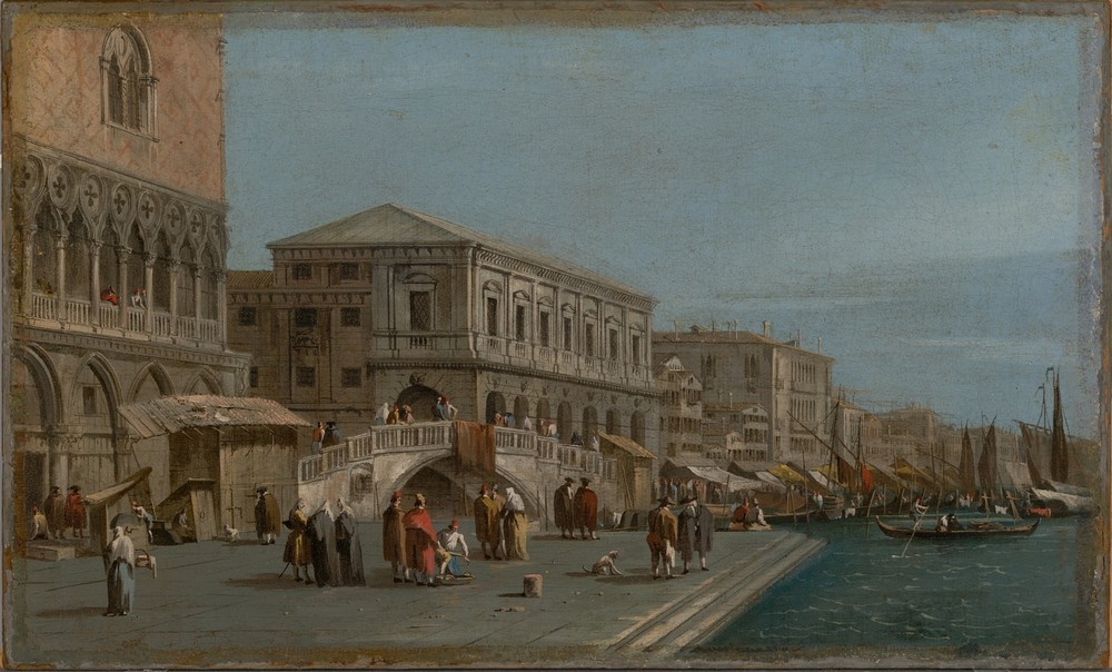 A View of the Molo and the Riva degli Schiavone in Venice (ca. 1750)