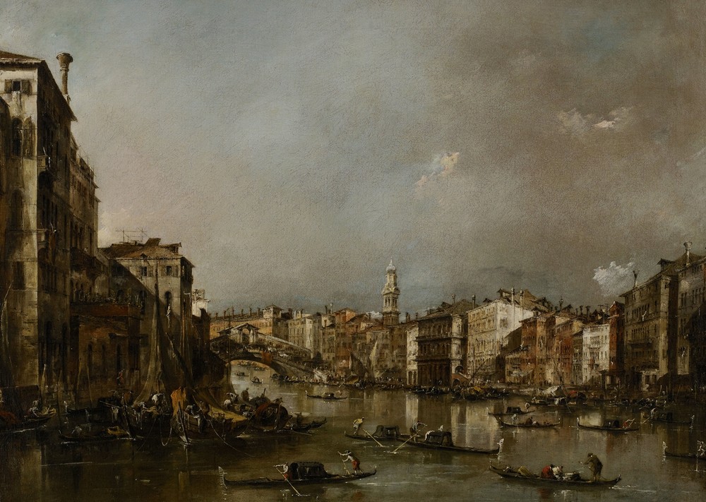 View up the Grand Canal toward the Rialto (c. 1785)