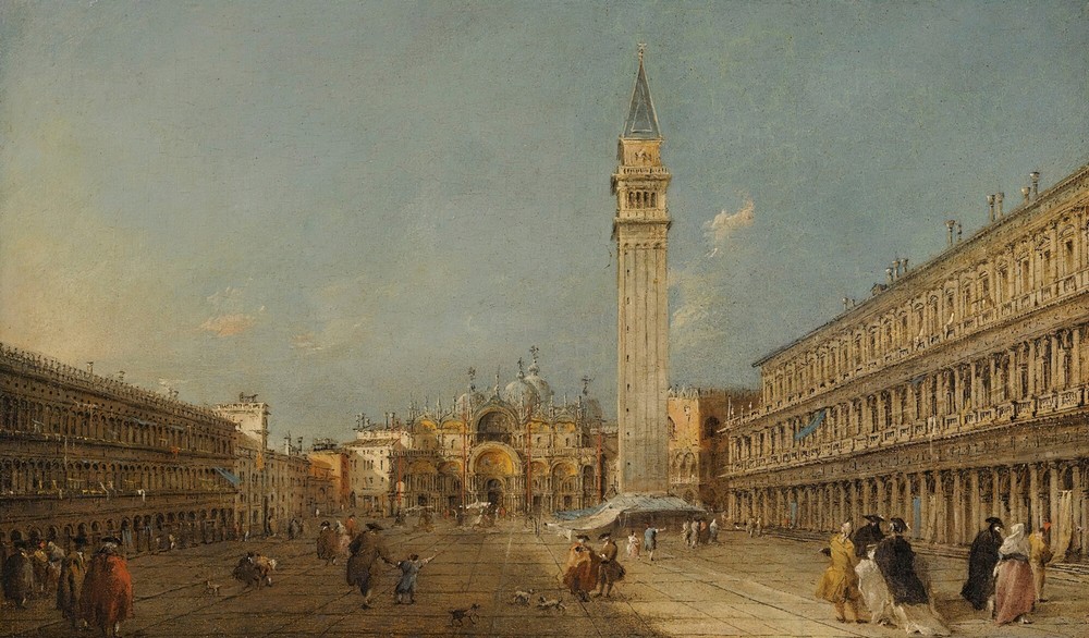 Venice, Piazza San Marco With The Basilica And The Campanile