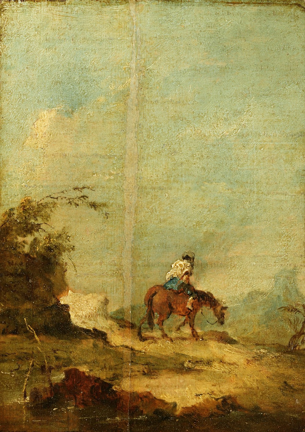 A rider in a landscape