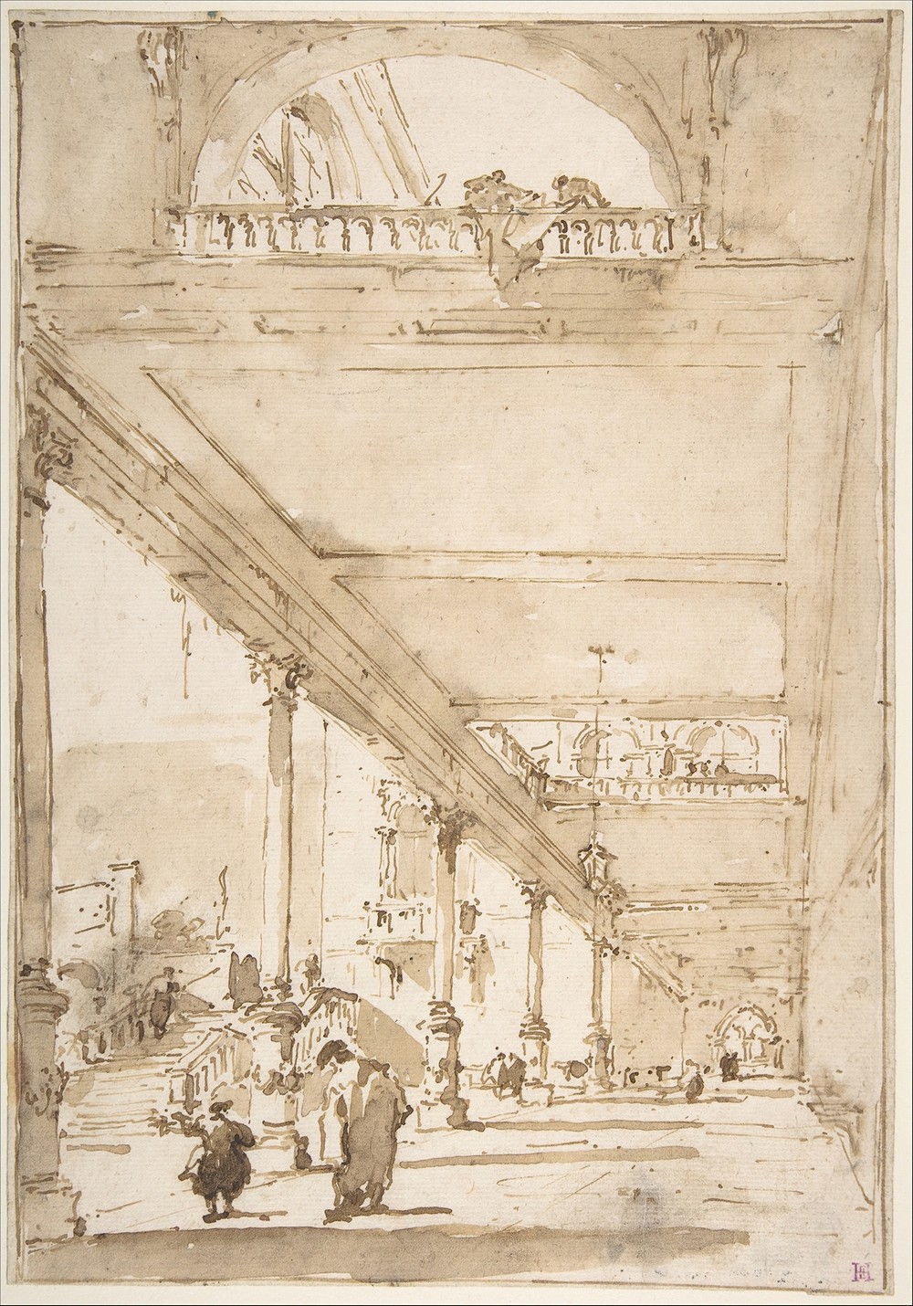 Architectural Capriccio; A Palace Colonnade. (1712–93)