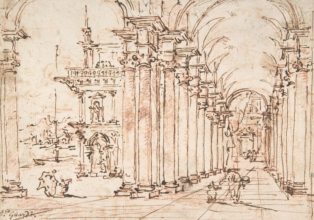 Architectural Capriccio; Vaulted Colonnade of a Palace (1712–93)
