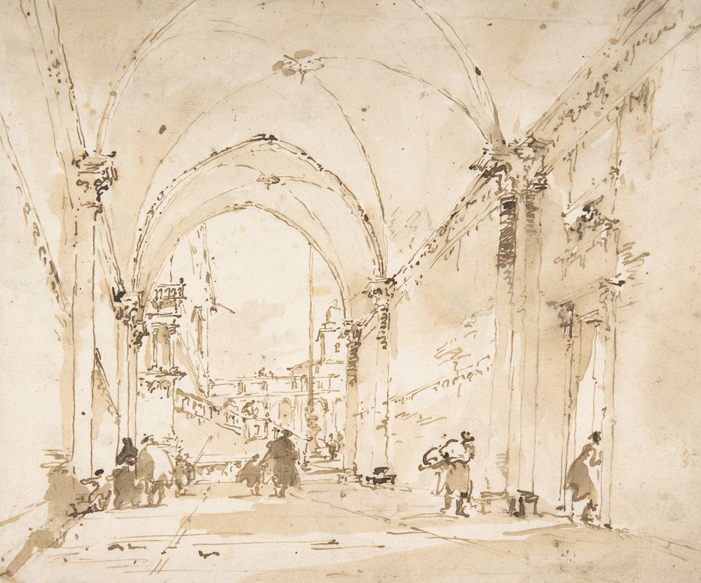Architectural Capriccio; Vaulted Passageway Leading to a Square (1712–93)