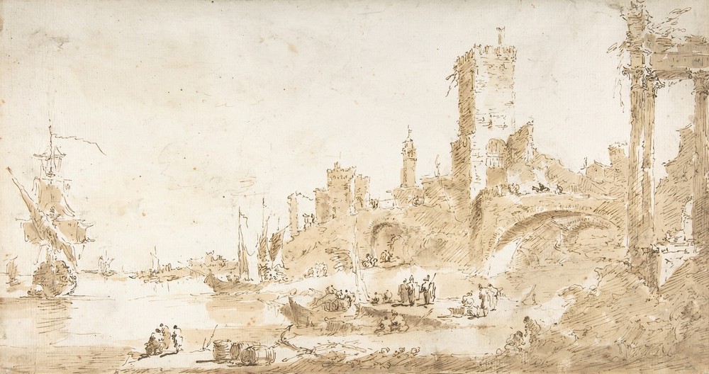 Capriccio with a Seaport and Classical Ruins (1712–93)