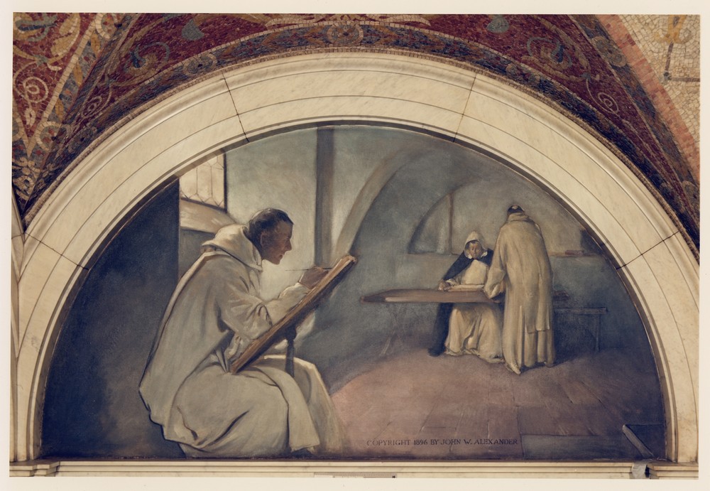 Manuscript Book mural in Evolution of the Book series